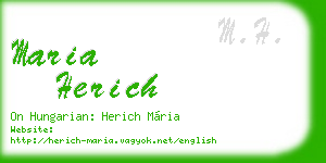 maria herich business card